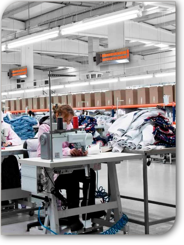 endüstriyel radyant ısıtıcı