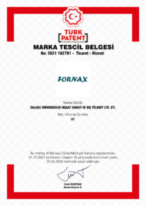 fornax radyant ısıtıcı marka tescili